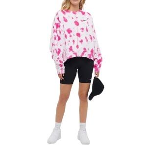 NIKE Women’s Sportswear Fleece Over Oversized Tie-Dye Crew size XL